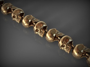 la cadena de enlace 102 joyería pulsera joya el collar los enlaces cadenas oro ropa chainlink plata las pulseras 3d print model - Mito3D