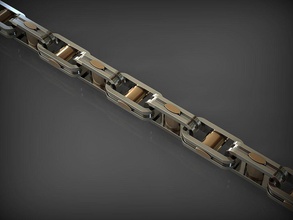 104 zincir bağlantı takı link tarafındaki Gümüş altın mücevher moda güzellik giyim bracelete bilezik santayork zincirleri 3d model yazdırılabilir düğün nişan 3d print model - Mito3D