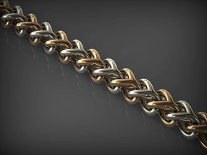 la cadena de enlace 105 joyería oro plata joya pulsera moda y belleza barb collar colgante sterling vinculado chainlink el ancla anillo boda imprimible las pulseras 3d print model - Mito3D