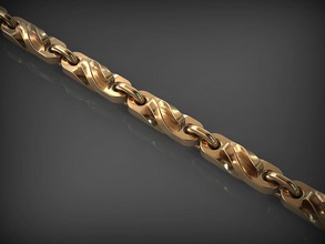 chaîne lien 121 bracelet bracelets chaînes argent pendentif collier sterling mariage engagement bijoux or vintag bijou imprimable liens 3d print model - Mito3D