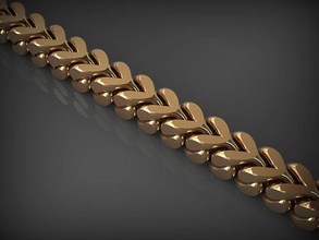 cadeia de ligação 126 jóias pulseira prata printable engagem ouro o engajamento casamento colar moda beleza sterling pingente pulseiras 3d print model - Mito3D