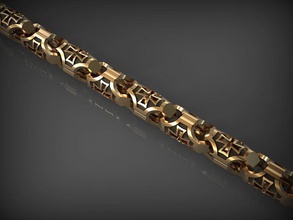 127 zincir bağlantı takı tarafındaki altın Gümüş yazdırılabilir sterling mücevher nişan düğün moda güzellik kolye bracelate bilezik 3d print model - Mito3D