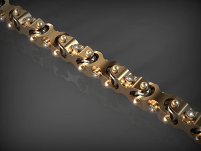 maillon de chaîne 138 bijoux la collier d'argent imprimable livre sterling joyau mariage l'engagement bracelate or le bracelet pendentif les bracelets santayork mode 3d modèle brutal 3d print model - Mito3D
