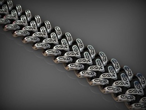 catena collegamento 150 catene braccialetto braccialetti santayork 3d 3djewelry 3dmodel gioielleria nozze uomini uomo motociclista argento oro gemma gemme freddo gioiello tipo 3d print model - Mito3D