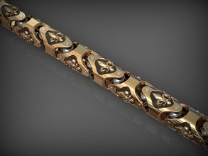 el eslabón de la cadena 153 joyería enlace cadenas pulsera las pulseras chainlink santayork braceletlink oro plata boda compromiso 3dmodel imprimible los hombres 3d print model - Mito3D