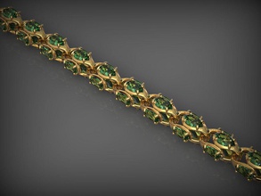 catena di collegamento 158 gioielli oro argento le catene braccialetto bracciali matrimonio donna neclace moda gemme ametista zaffiro 3d cgtrader fidanzamento gemma lusso bella 3d print model - Mito3D