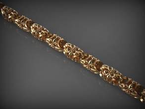 cadeia de ligação 17 jóias o link arames cadeias beeds os links jóia colar pulseira ouro roupas peças desafio pulseiras 3d print model - Mito3D