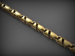 zincir bağlantı 187 sanat kolye gümüş yazdırılabilir zincirler kolyeler santayork babochka bilezik bilezikler altın takı mücevher moda güzellik lüks düğün nişan 3d print model - Mito3D