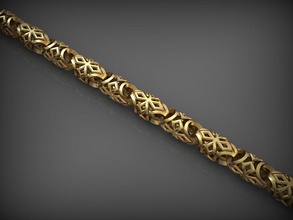 zincir bağlantı 188 lüks altın takı sanat yazdırılabilir gümüş kolye zincirler kolyeler santayork babochka kilit bilezikler mücevher moda düğün nişan bilezik 3d print model - Mito3D