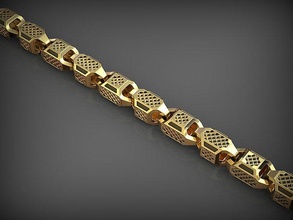 Zincir bağlantı 223 takı altın gümüş yazdırılabilir bilezik kolye zincirler bilezikler kolyeler Santayork Babochka lüks değerli moda mücevher düğün nişan çevirmek metalik 3d print model - Mito3D