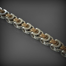 chain link 35 jewelry chainlink chains necklace bracelet jewel jewellery clothing gold links bracelets 3d print model - Mito3D