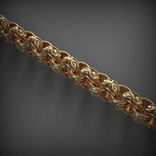 la cadena de enlace 36 joyería chainlink cadenas los enlaces el collar pulsera joya oro ropa beeds las pulseras 3d print model - Mito3D