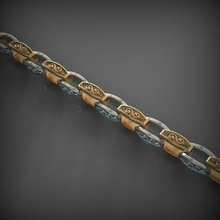 catena collegamento 38 catene collana braccialetto montagna collegamenti gioielleria gioiello oro capi abbigliamento braccialetti 3d print model - Mito3D