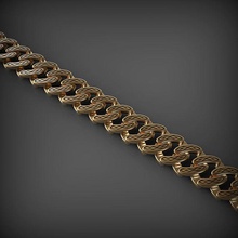 maillon de chaîne 39 bijoux la lien les chaînes collier le bracelet joyau liens or vêtements beeds bracelets d'argent livre sterling santayork 3d 3dmodel 3djewelry 3d print model - Mito3D