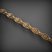 Kette-link-44 Schmuck Kette link chainlink Ketten beeds Halskette - Armband Juwel links gold Kleidung Armbänder 3d print model - Mito3D