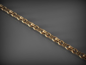 maillon de chaîne 46 bijoux la lien les chaînes collier le bracelet joyau or vêtements liens bracelets 3d print model - Mito3D