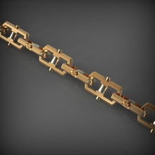 chain link 55 Schmuck Kette chainlink Ketten Halskette - Armband Juwel gold Kleidung beeds links Armbänder 3d print model - Mito3D