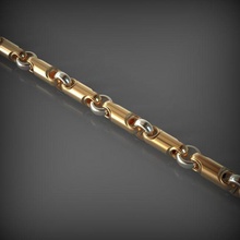 Kette-link-63 Schmuck Kette link chainlink Ketten Halskette - Armband Juwel links beeds gold Kleidung Armbänder 3d print model - Mito3D
