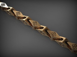 zincir bağlantı 76 zincirler kolye takı bilezik mücevher altın giyim kolyeler 3d print model - Mito3D
