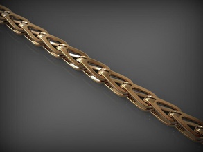 maillon de chaîne 80 bijoux la lien les chaînes collier le bracelet joyau or vêtements des colliers 3d print model - Mito3D
