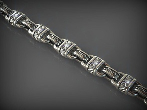 Kette-link-90 Schmuck Kette link chainlink Ketten Halskette - Armband Juwel gold Kleidung links Armbänder 3d print model - Mito3D