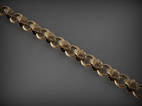 catena di collegamento 98 gioielli link chainlink le catene la collana braccialetto gioiello abbigliamento oro bracciali 3d print model - Mito3D