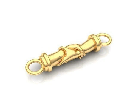 chain link hands gold brass silver jewelery sterling gem metallic safety protection corkscrew jewelry 3d print model - Mito3D