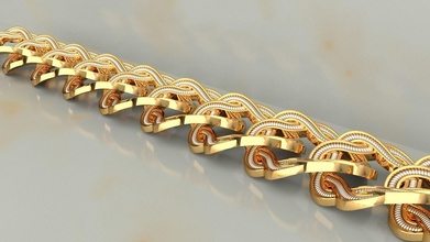 catena collegamento braccialetto or collana oro argento pendente gioielleria stampabile diamante gioiello gemma squillare nozze moda collane 3d print model - Mito3D