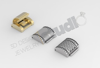 fechadura fecho tamanho 1 3d modelo fivela jóia jóias joalheria ouro projeto imprimível 3d print model - Mito3D