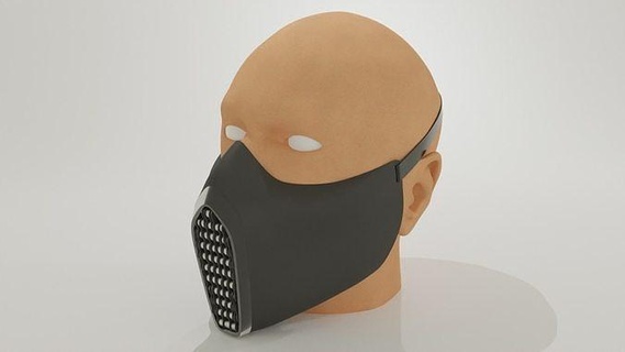 catena maschera design cosplay sci fi viso moda passatempo Fai 3d print model - Mito3D