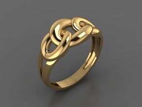 modelo mulher anel feminino argolas cubano cubanchain correntes ouro prata jóia joalheria 3d 3dprint imprimível moda 3d print model - Mito3D