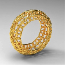 anillo de la cadena oro plata el platino joyería lujo art los anillos 3d print model - Mito3D