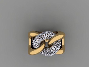 Kette Ring Mode Hochzeit Schmuck Luxus Diamant Silber Sterling Juwel Engagement Schönheit Ringe 3d print model - Mito3D