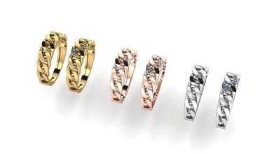 Kette Ring Kettenblatt Gold Schmuck Silber Diamant Juwel Engagement Hochzeit Mode Goldring Anhänger Ringe 3d print model - Mito3D
