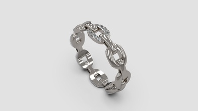 catena squillare 03 oro argento stampabile gioiello gioielleria Fidanzamento nozze engagement diamante platino moda bellezza 3d print model - Mito3D