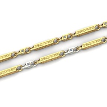 Kette Quadrat-Muster Diamanten Schmuck chainlink - Armband Silber bedruckbar ist sterling gold vintag Juwel Mode-Schönheit cad cnc Halsketten 3d print model - Mito3D