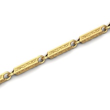 Kette quadratischen Muster Schmuck chainlink gold Silber sterling Juwel bedruckbar ist drucken Platin gem cnc - Armband vintag cad Mode-Schönheit Halsketten 3d print model - Mito3D