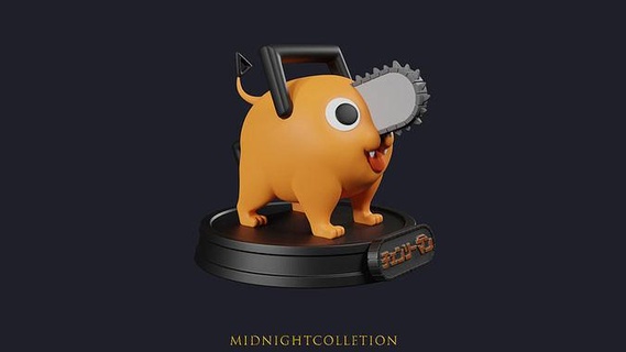 chainsaw man - pochita chainsawman dog anime manga toy art fanart minitures printable print figures cute 3d print model - Mito3D