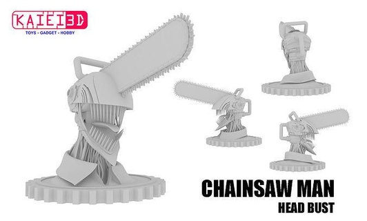 chainsawman head bust kaiei3d 3dprint anime sla fdm games toys 3d print model - Mito3D