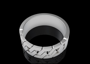 chainz design jevel print art ring facion luxury chain reflection jewelry rings 3d print model - Mito3D