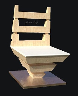 chair jesus asp Silla monik mobilya mimari iç Odun çağdaş ev 3d print model - Mito3D