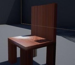 silla madera familia mueble ultra Moda pantalones carteras 3d print model - Mito3D