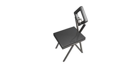 chaise art isolé intérieur blanc maison meubles 3d print model - Mito3D