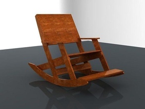 sedia poltrona mobilia legna posto sedere retrò interni arte foresta pittura ambiente Casa 3d print model - Mito3D