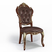 cadeira clássico 16 mobília trono Antiguidade estofamento madeira poltrona couro interior elegante retro luxo conforto vitoriana moda assento ornamentado esculpir 3d print model - Mito3D