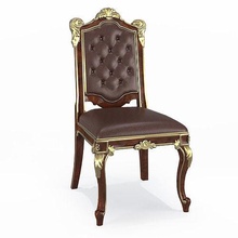 sandalye klasik 21 mobilya taht Antik döşeme Odun koltuk deri iç oturma yeri retro zarif konfor lüks moda oymak tasarım süslü salon 3d print model - Mito3D