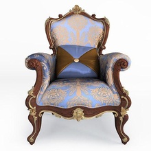 chair classic 25 furniture throne antique upholstery wood armchair leather interior ornate imperial victorian baroque luxury elegant retro design lounge art house 3d print model - Mito3D
