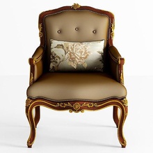 silla clásico 28 mueble trono antiguo tapicería madera Sillón cuero interior imperial asiento Moda lujo victoriano elegante florido sofá oro diseño casa 3d print model - Mito3D