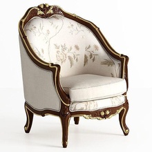 chair classic 2 furniture throne antique upholstery wood armchair leather interior design victorian baroque retro ornate wooden lounge stark emperor loveseat house 3d print model - Mito3D