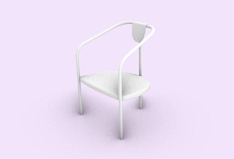 chair decoration living room modern interior furniture contemporary empty seat simplicity isolated minimalist family retro design architectural decor house 3d print model - Mito3D
